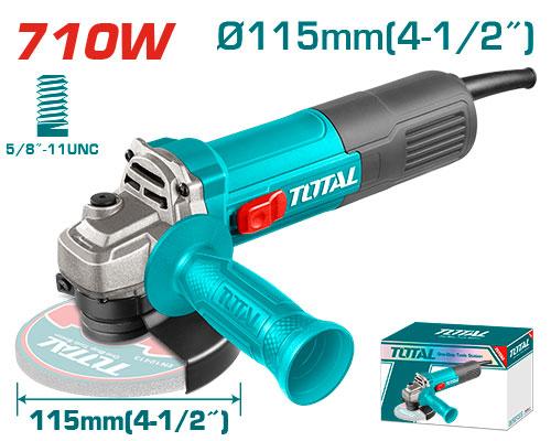 Esmeriladora TOTAL 4-1/2 pulgadas 710 W